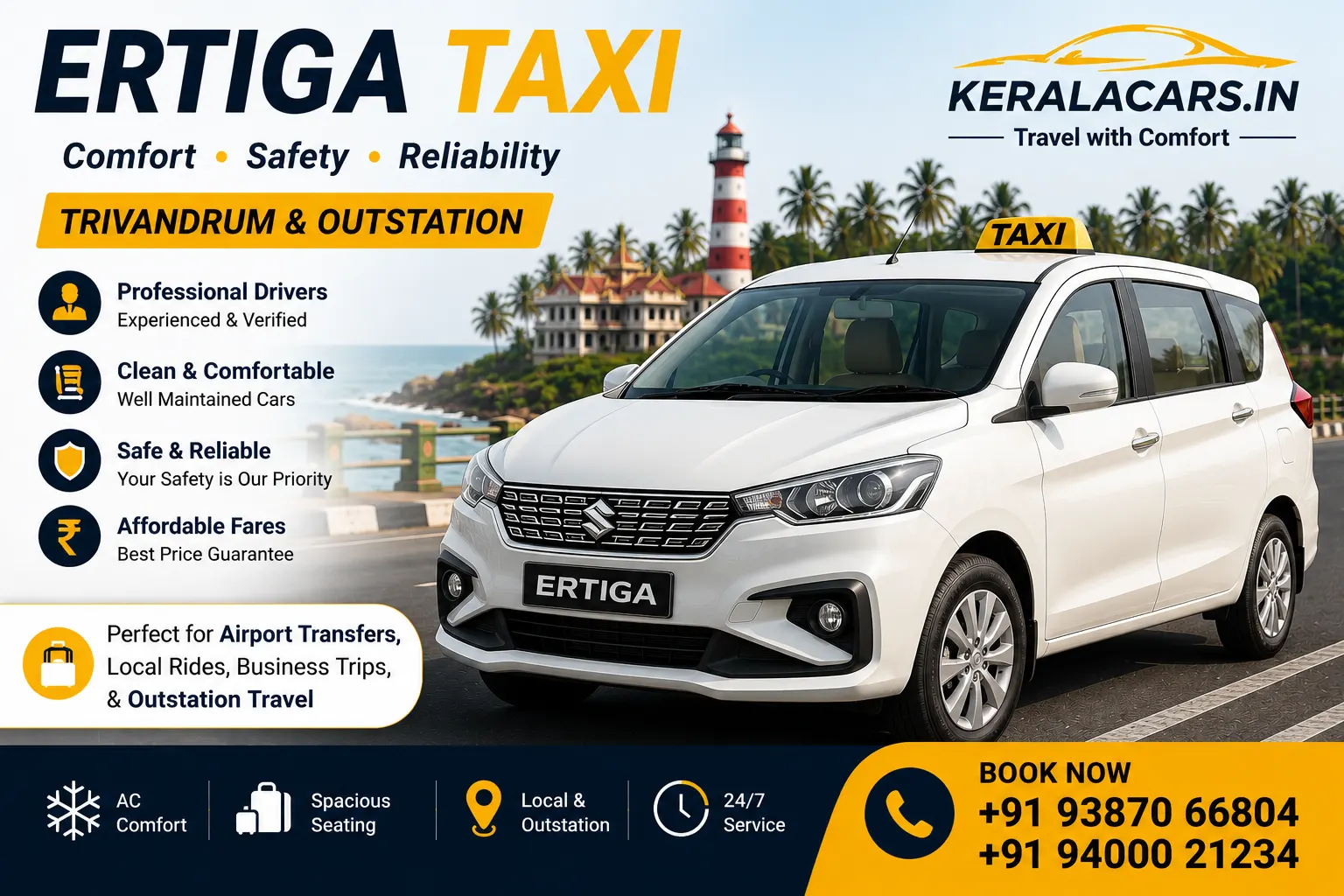 Ertiga Taxi in Trivandrum