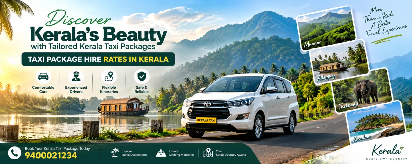 TAXI PACKAGE HIRE RATES IN KERALA